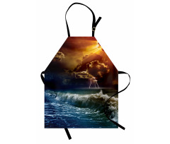 Ocean Wild Fire Waves Apron