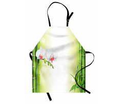Orchids Bamboo Branches Apron