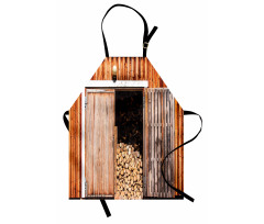 Barn with Firewood Rural Apron