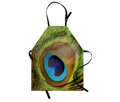 Green Peacock Feathers Apron