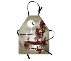 Grunge Whale Maritime Apron