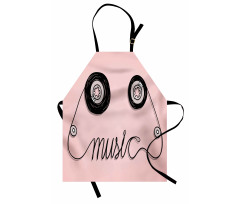 Music Cassette Tape Art Apron