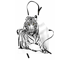 Sketch of Tiger African Apron