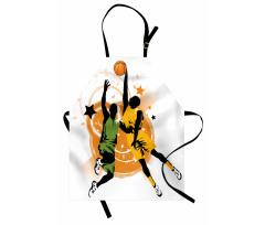 Basketball Players Art Apron