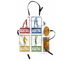 Grunge Basketball Sport Apron