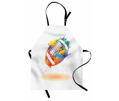 Rugby Ball Splash Effect Apron