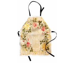 Leaves Roses Floral Apron