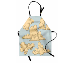 Cartoon Fluffy Clouds Art Apron