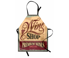 Old Wine Shop Sign Apron