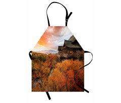 Japanese Building in Fall Apron