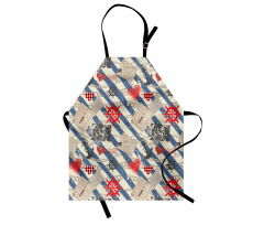 Grunge Wheel Heart Apron