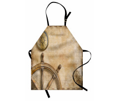 Wooden Wheel Compass Apron