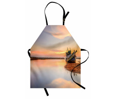 Boat on Beach Dusk Apron