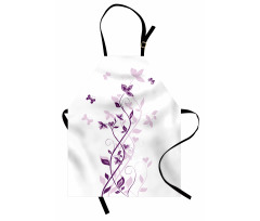 Violet Tree Blossoms Apron