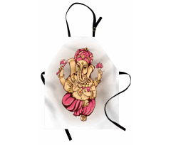 Bohemian Elephant Lotus Apron