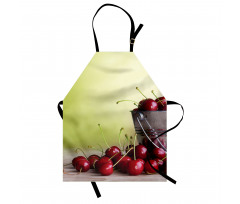 Cherries Bucket on Ombre Apron