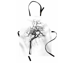 Autumn Tree Dry Branches Apron