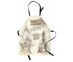 Travel over Europe Apron