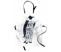 Penguin and Words Apron