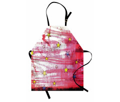 Red Grunge Celestial Apron