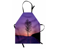 Oak Sunset Winter Time Apron