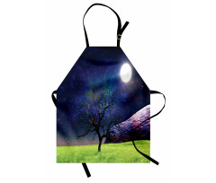 Full Moon Galaxy Grass Apron