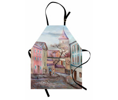 Watercolor Effect Town Apron