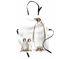 King and Baby Penguin Apron