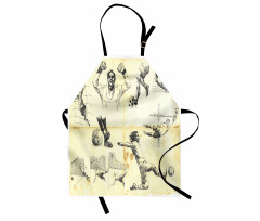 Soccer Players Artwork Apron