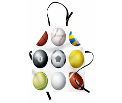 Sports Balls Pattern Apron