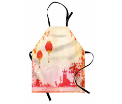 Chinese Lanterns Building Apron