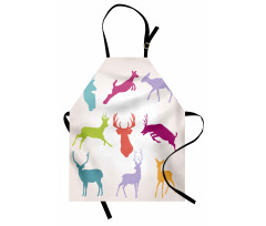 Colorful Jumping Animals Apron