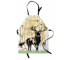 Autumn Forest Wild Animal Apron