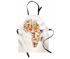 Travel Map Arts Apron