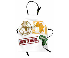 Haritalar Mutfak Önlüğü Afrika Temalı