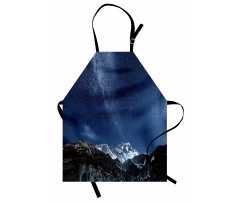 Starry Blue Night Cosmos Apron