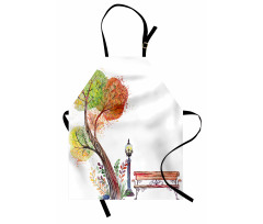 Autumn Day in Park Vintage Apron