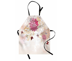 Spring Flower Butterfly Apron