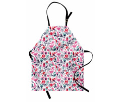 Ornate Swirls Tulip Art Apron