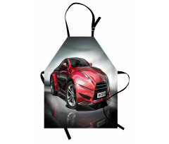 Red Fast Sports Racing Men Apron