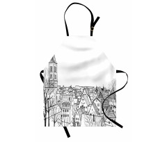 Sketch Style Cityscape Apron