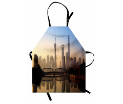Dijital Sanat Mutfak Önlüğü Şangay'da Gün Doğumu