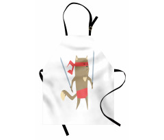 Samurai Figh Kitty Ninja Apron