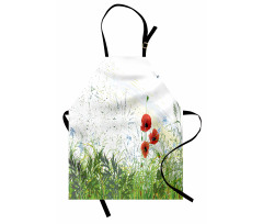 Red Poppies Dragonfly Apron