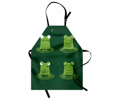 Frogs in Pond Lily Pad Apron