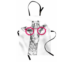 Hipster Animal Glasses Apron