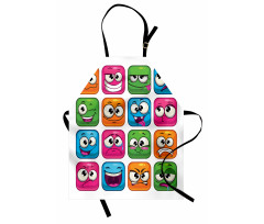 Cartoon Monsters Comic Apron