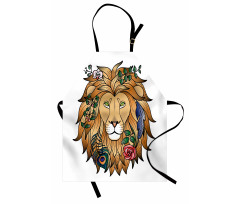 Lion with Flower Apron