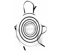 Spiral Shape Monochrome Apron