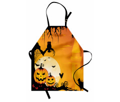 Spooky Pumkins Owl Art Apron